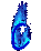 flaming blue C emoticon